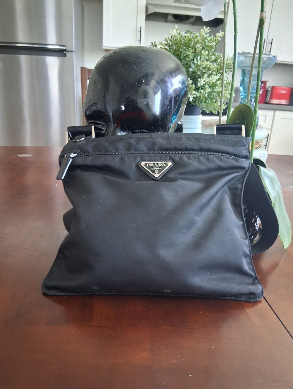 Authentic Prada Black Nylon Messenger Crossbody